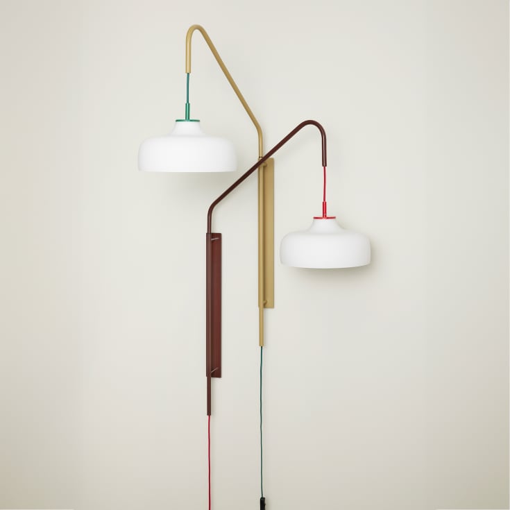 Hübsch Current vägglampa, khaki