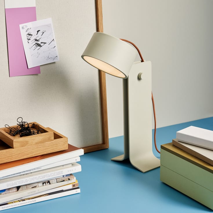 Hübsch Crea bordslampa, beige