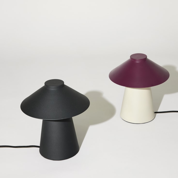 Hübsch Chipper bordlampe, beige/rød