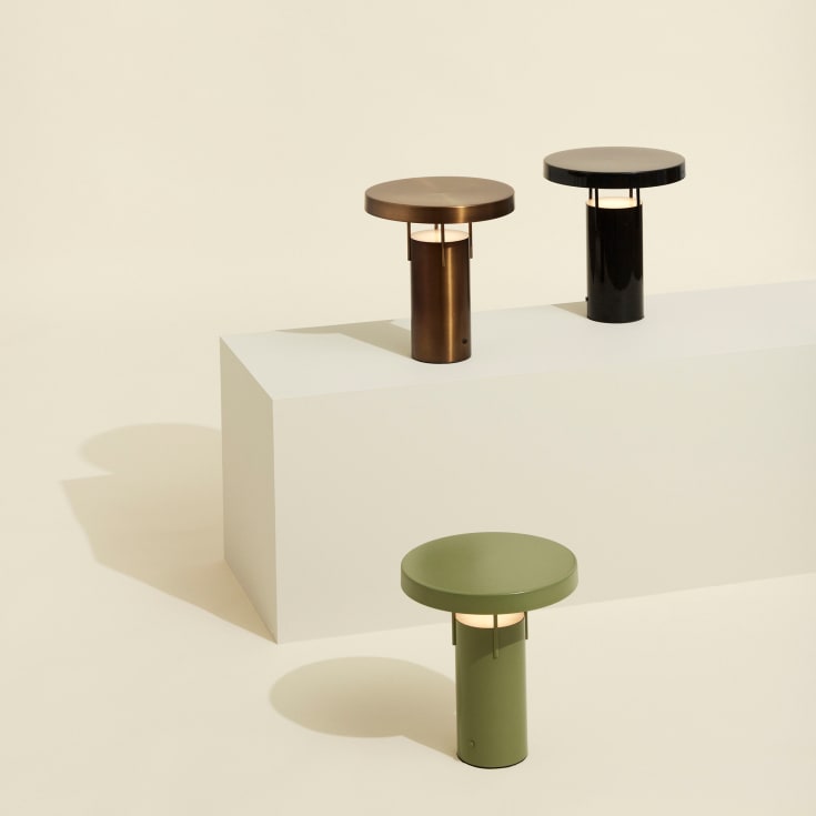 Hübsch BringMe oppladbar bordlampe, sort
