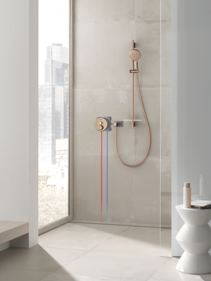 Grohe Rainshower SmartActive 130 håndbruser, børstet kobber