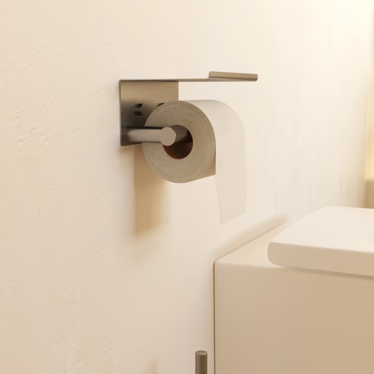 Cosmic Architect S+ toiletrulleholder, rustfrit stål
