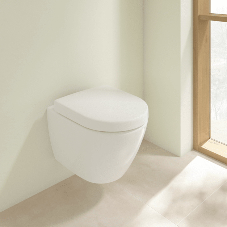 Villeroy & Boch Subway 2.0 vegghengt toalett, uten skyllekant, rengjøringsvennlig, hvit