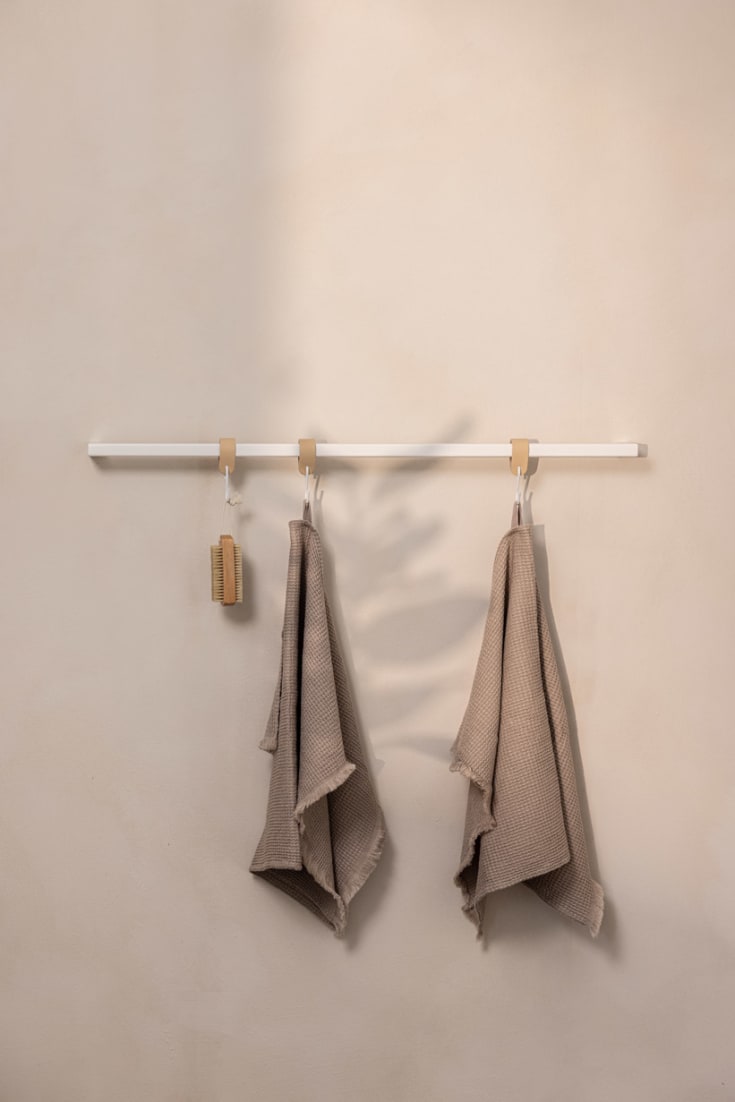 Metallbude Vana håndklestang, 85 cm, hvit