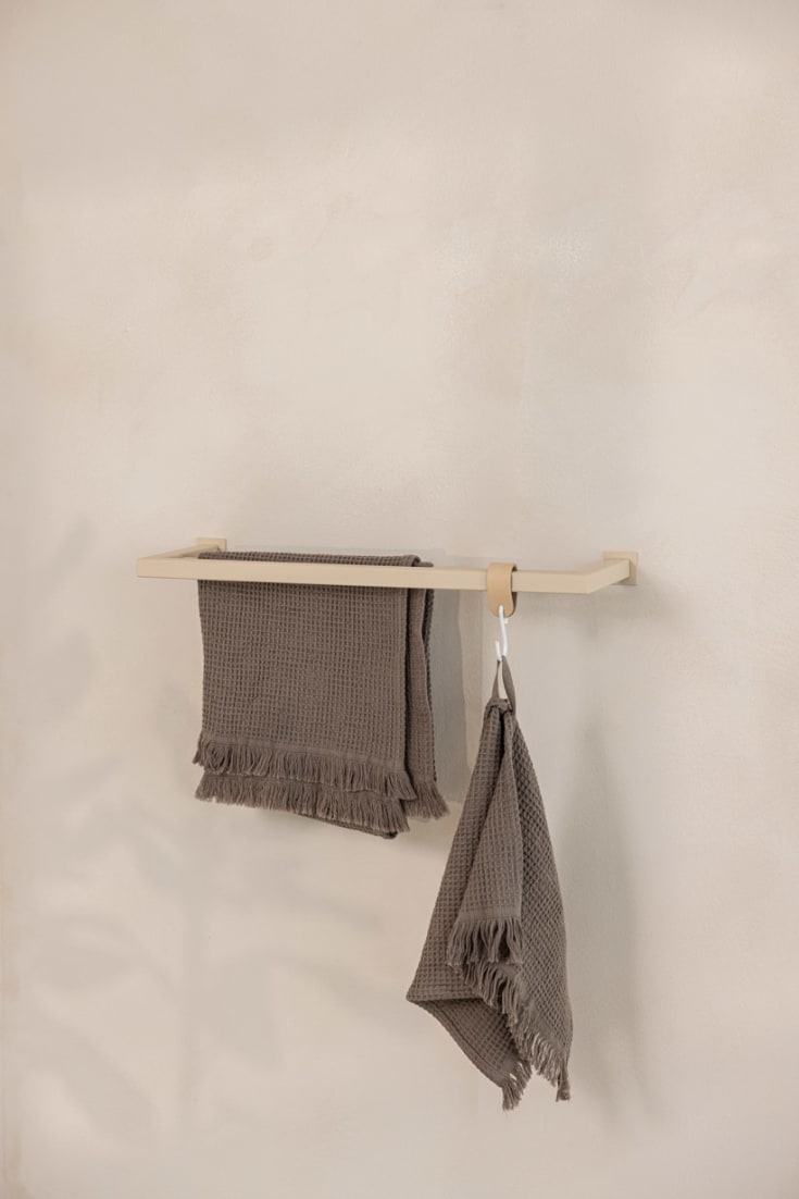 Metallbude Stenni handduksstång, 50 cm, beige
