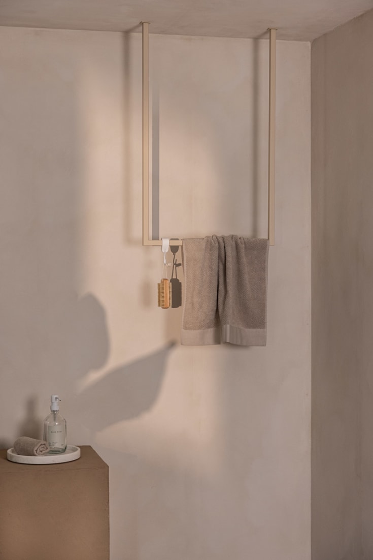 Metallbude Tensi håndkleholder, 50 cm, beige
