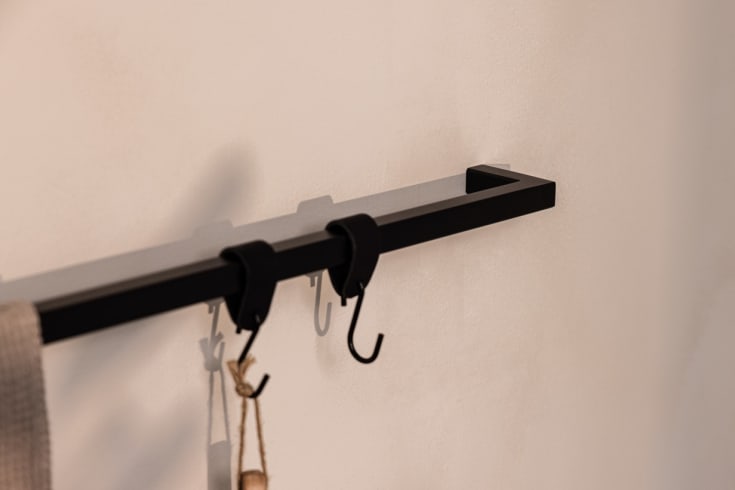 Metallbude Vana handduksstÄng, 85 cm, svart