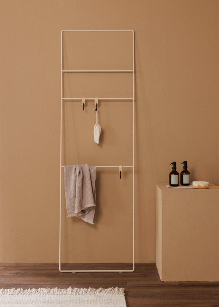 Metallbude Estina håndklædeholder, 55 cm, beige