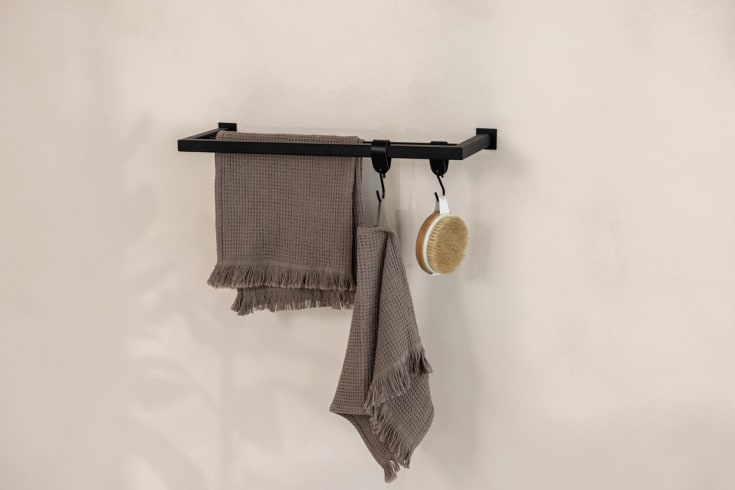 Metallbude Stenni håndklædestang, 50 cm, sort