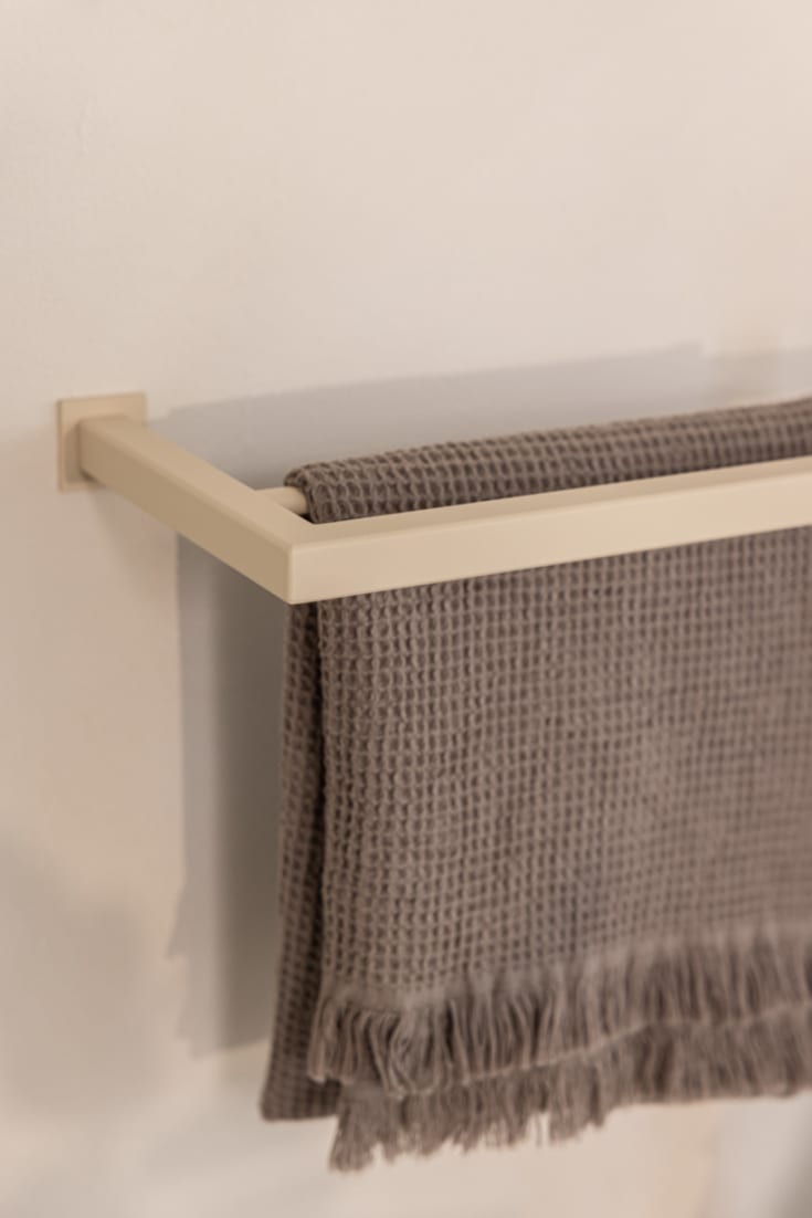 Metallbude Stenni handduksstång, 50 cm, beige