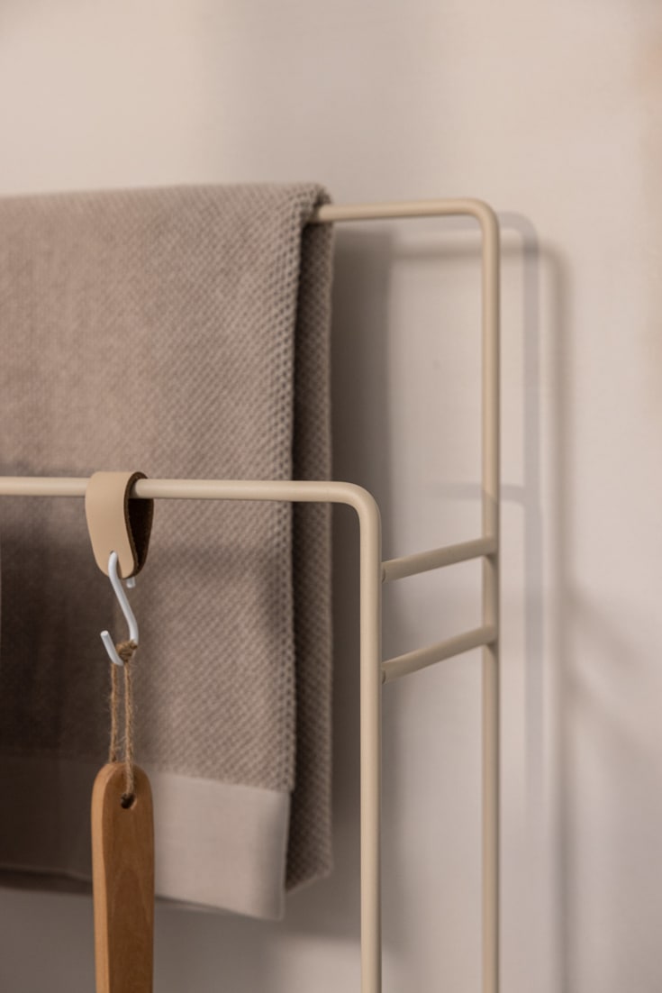 Metallbude Delaya handduksstativ, 60 cm, beige