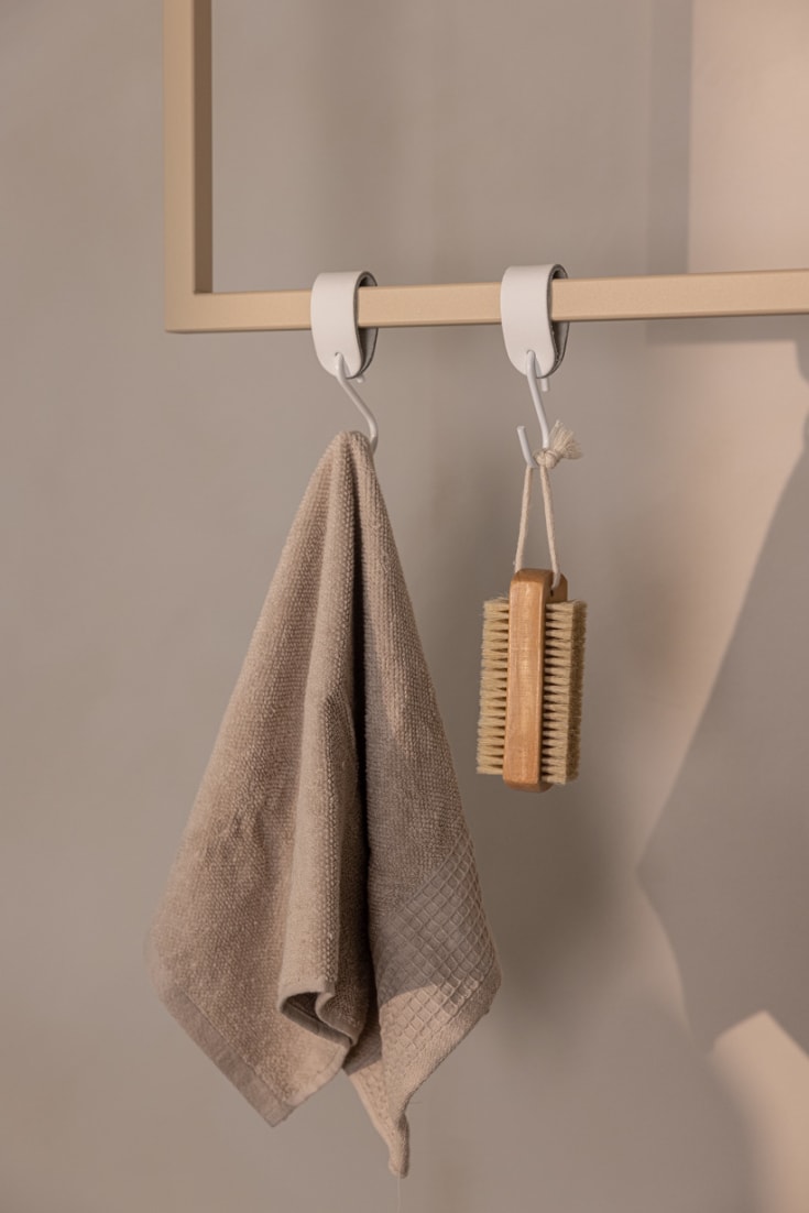 Metallbude Tensi handduksstativ, 50 cm, beige