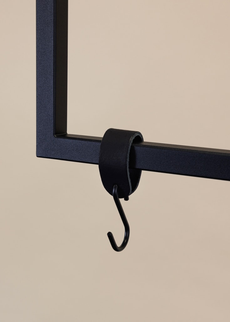 Metallbude S-krok, svart, 6 st