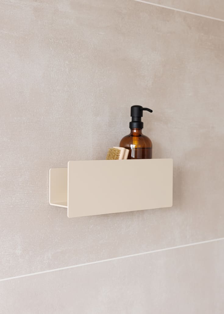 Metallbude Shea dusjhylle, beige