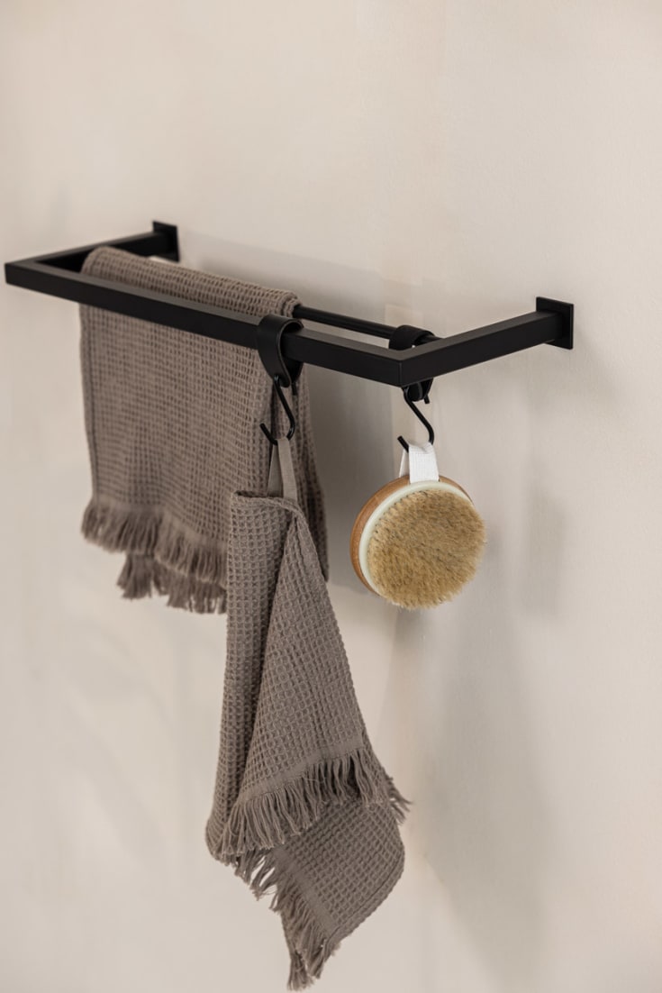 Metallbude Stenni håndklestang, 50 cm, sort