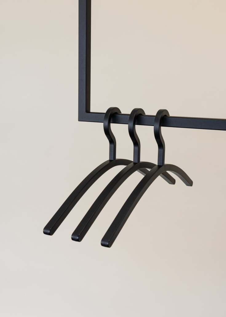 Metallbude Carree galge, svart, 3 st