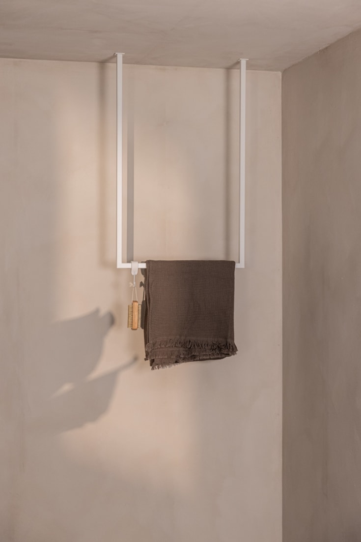 Metallbude Tensi håndklædeholder, 50 cm, hvid