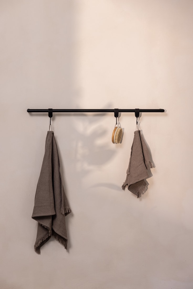Metallbude Vana håndklestang, 105 cm, sort