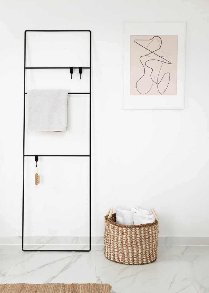 Metallbude Estina handduksstativ, 55 cm, svart