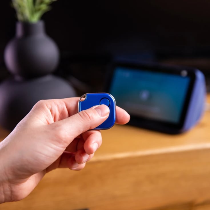 Shelly trykknap med bluetooth, batteri, blå