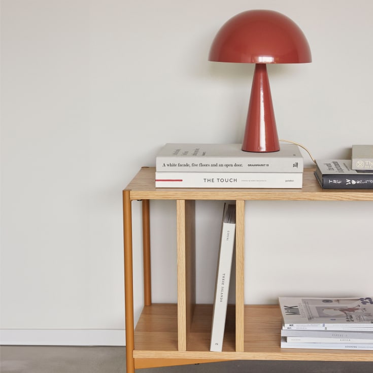 Hübsch Mush bordslampa, röd, 33 cm