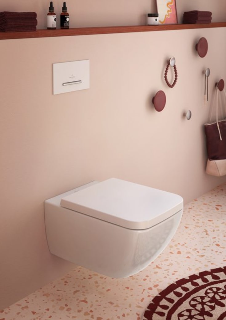 Villeroy & Boch ViConnect E300 betjeningsplade, hvid/krom