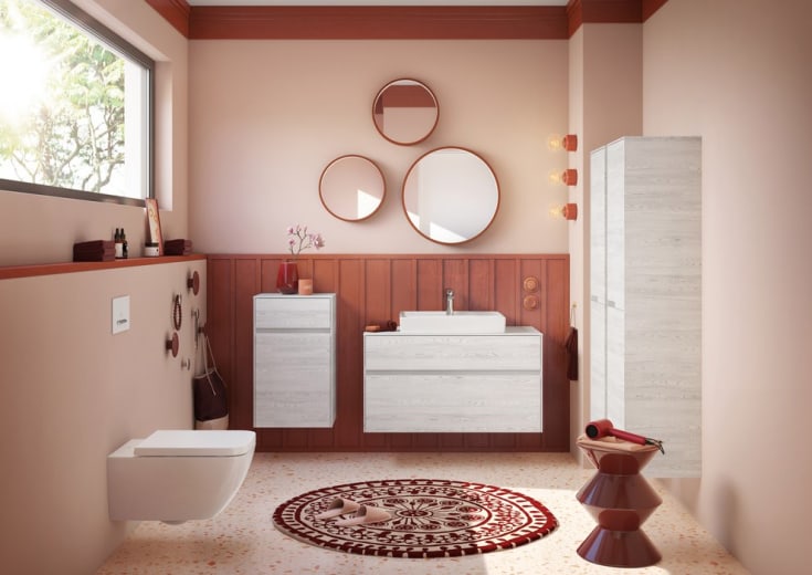 Villeroy & Boch ViConnect E300 betjeningsplade, hvid/krom