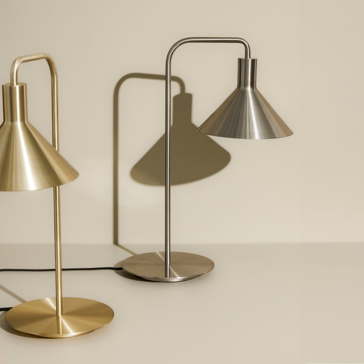 Hübsch Solo bordslampa, nickel