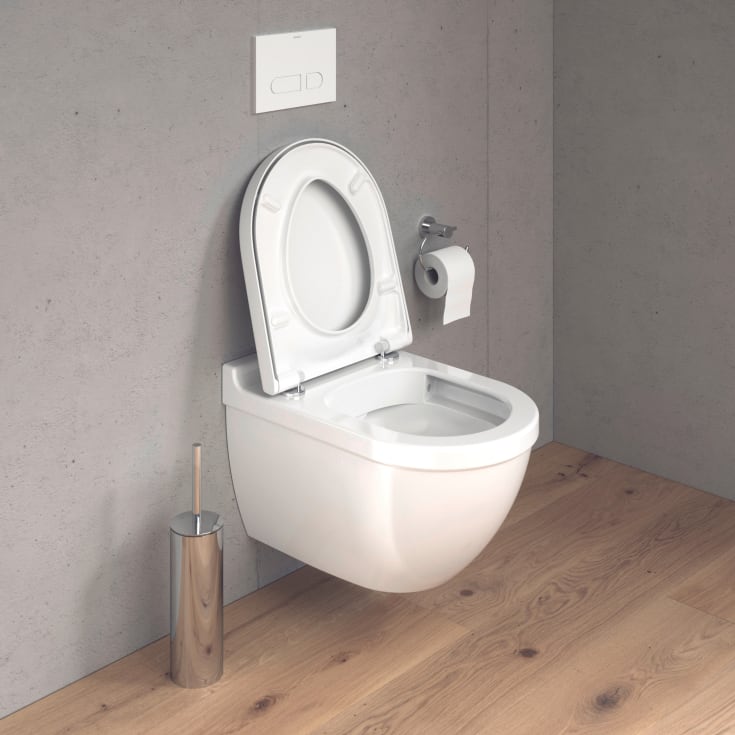 Duravit Starck 3 vägghängd toalett, utan spolkant, vit