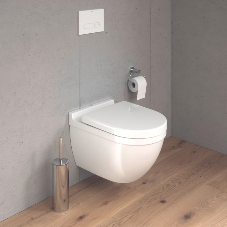 Duravit Starck 3 vägghängd toalett, utan spolkant, vit
