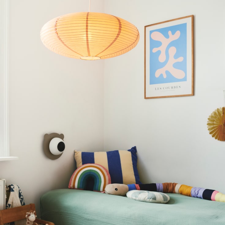 Nordlux Villo rispapperslampa, ljusbrun
