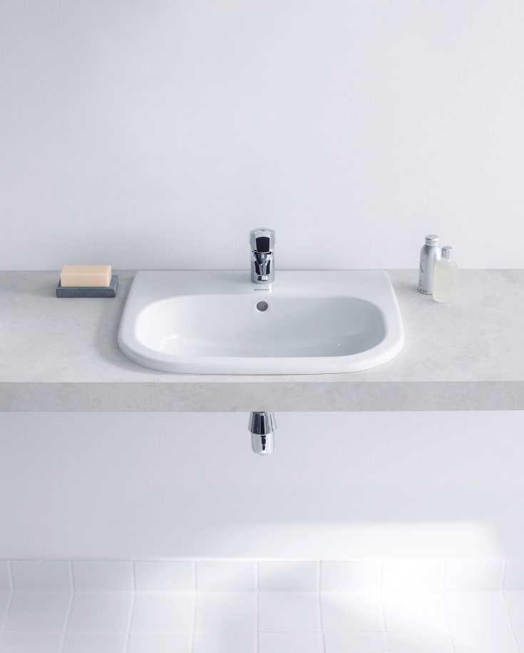Duravit D-Code tvättställ, 54,5x43,5 cm, vit