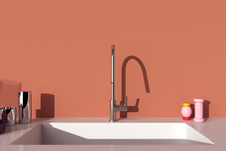 Ideal Standard Gusto køkkenarmatur, stål