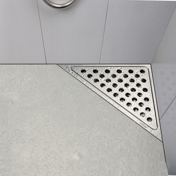 Unidrain 2601 Classic hjørnerist, 200 mm, rustfrit stål
