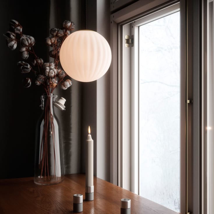 Nordic Tales Bright Modeco pendel, sort ledning, Ø20 cm