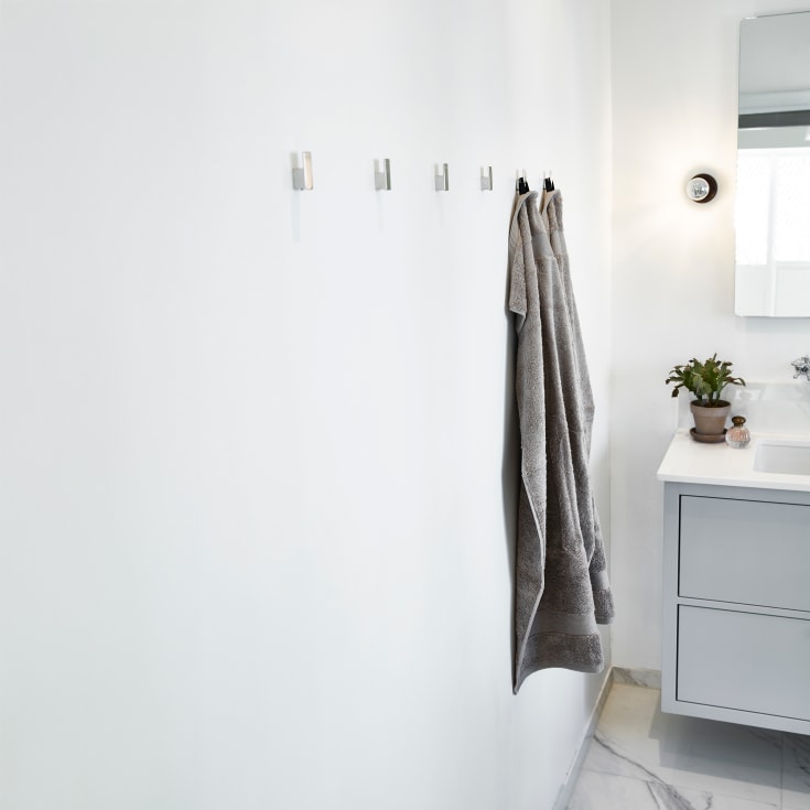 Unidrain Reframe handdukskrok, 2 st, polerat rostfritt stål