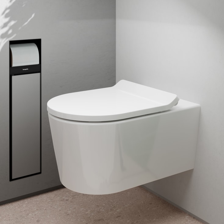 Hansgrohe EluPura S 540 vägghängd toalett, utan spolkant, antibakteriell, vit