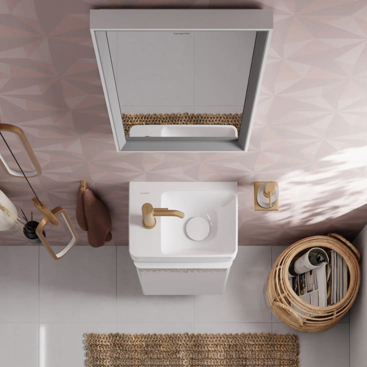 Hansgrohe Xelu Q håndvask, 36x25 cm, venstre, hvid