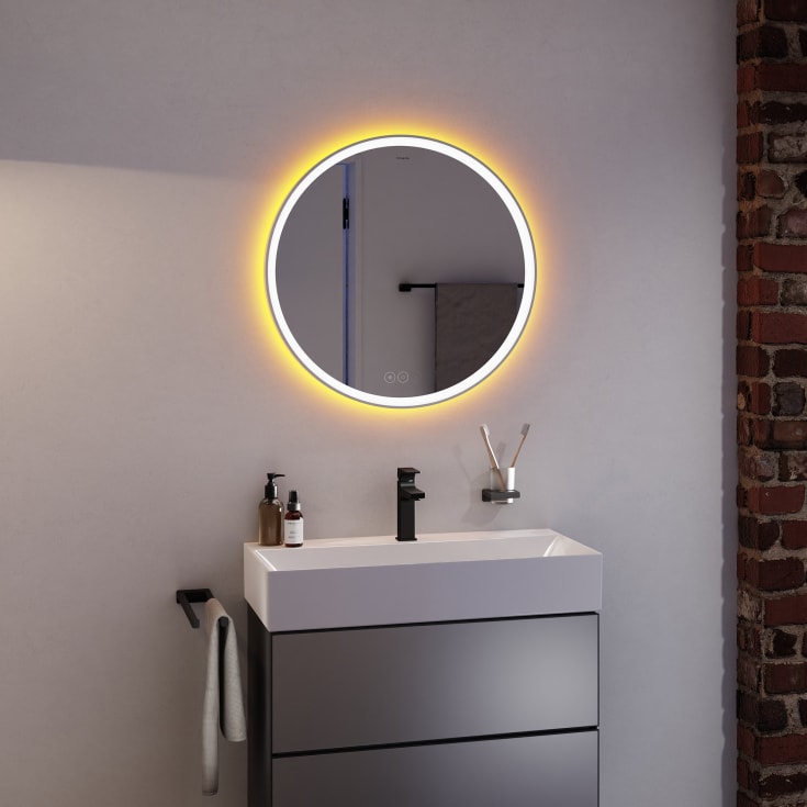 Hansgrohe Xarita S spejl med lys, dæmpbar, touch, 70 cm, mat hvid