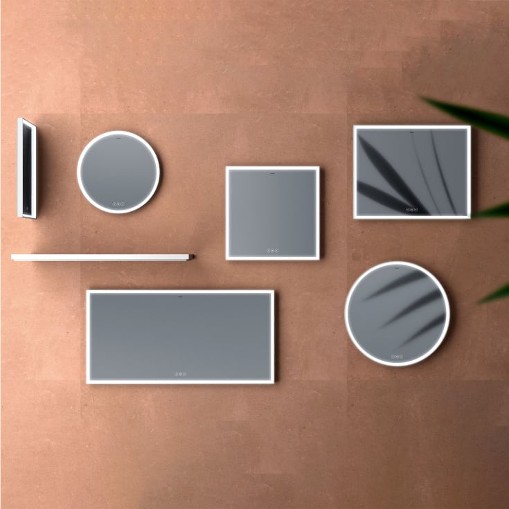 Hansgrohe Xarita E spejl med lys, dæmpbar, touch, 140,6x70,6 cm, mat hvid