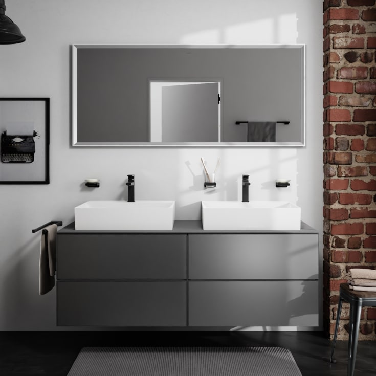 Hansgrohe Xarita E spejl med lys, dæmpbar, touch, 160,6x70,6 cm, mat hvid
