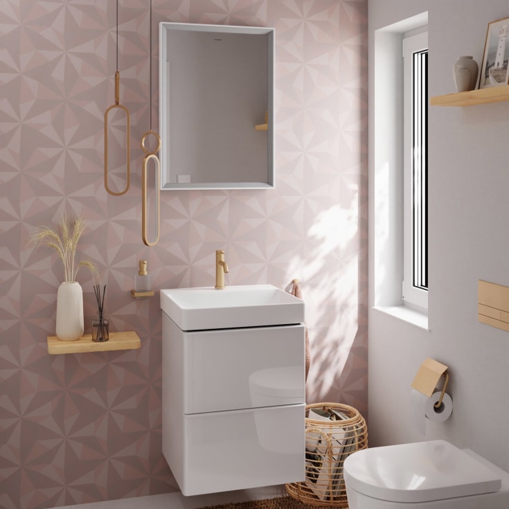 Hansgrohe Xarita E spegel med belysning, sensor, dimbar, 50,6x70,6 cm, matt vit