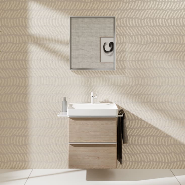 Hansgrohe Xarita E speil med lys, sensor, dimbart, 60,6x70,6 cm, matt hvit