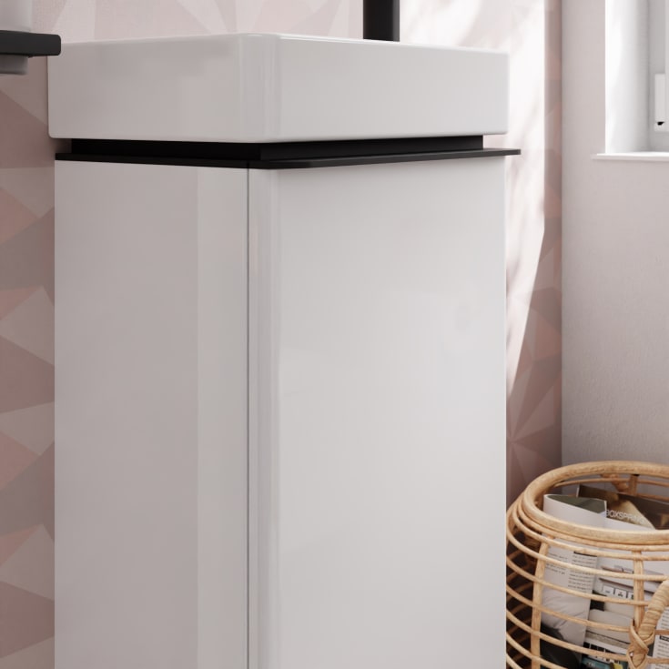 Hansgrohe Xelu Q underskab, 34x26,5 cm, venstre, hvid højglans