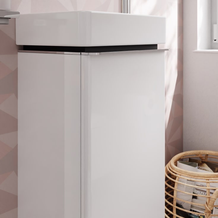Hansgrohe Xelu Q underskab 34x24,5 cm, venstre, hvid højglans