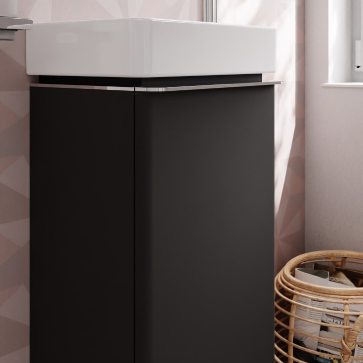 Hansgrohe Xelu Q underskab, 34x26,5 cm, venstre, mat grå