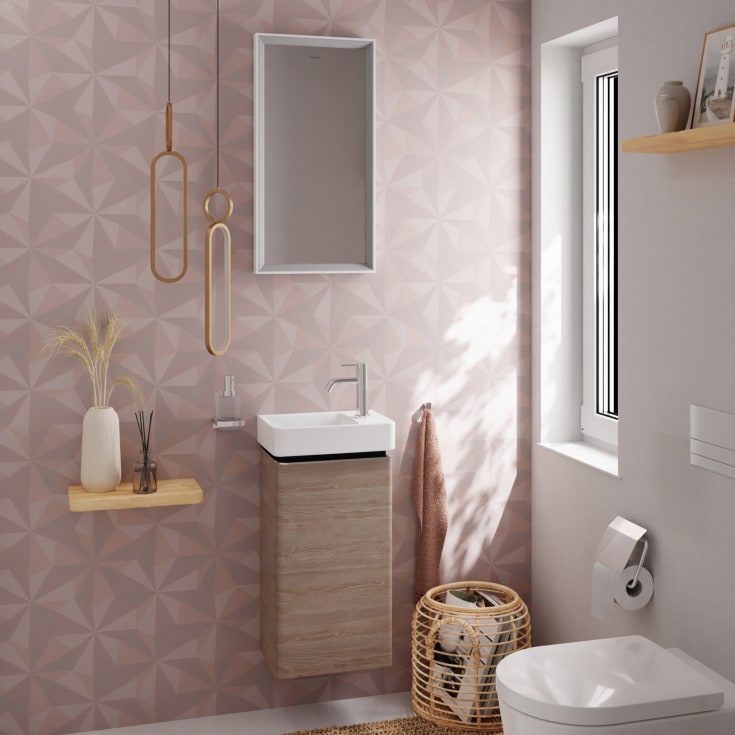 Hansgrohe Xelu Q underskab, 34x26,5 cm, højre, eg