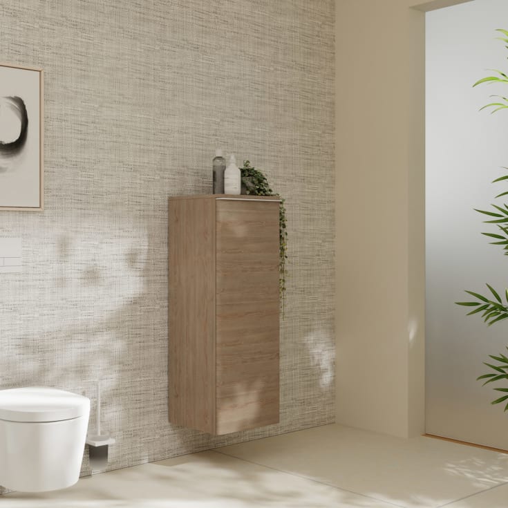 Hansgrohe Xelu Q vægskab, 40x35 cm, højre, eg