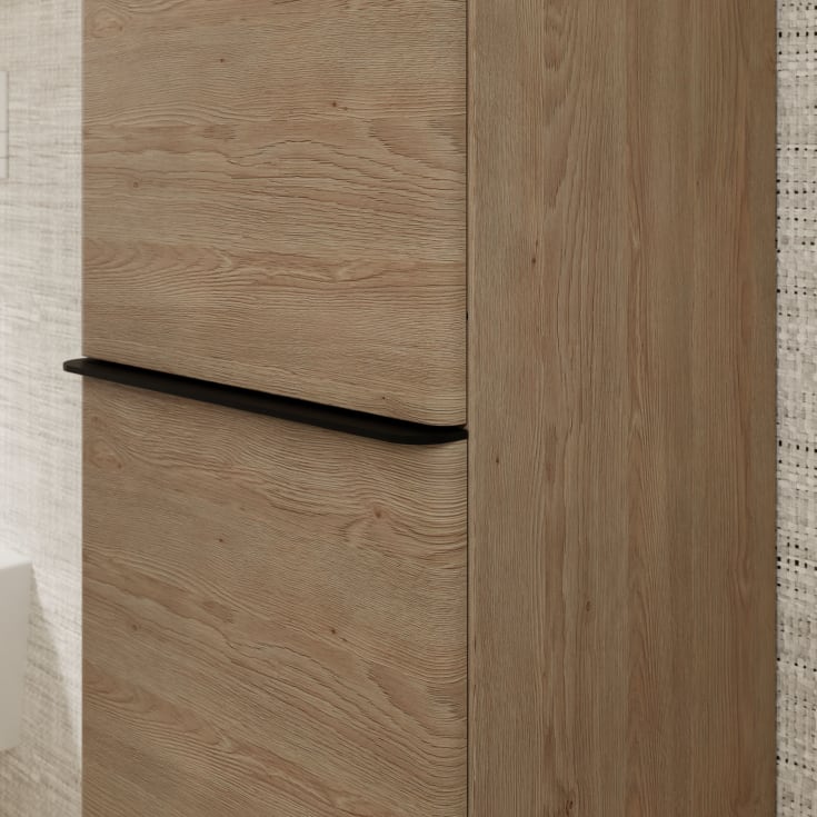 Hansgrohe Xelu Q højskab 40x165,5 cm, venstre, eg