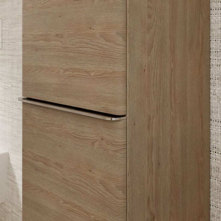 Hansgrohe Xelu Q højskab, 40x165,5 cm, venstre, eg